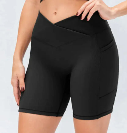 Cross Waist Pocket Yoga Pants for Women