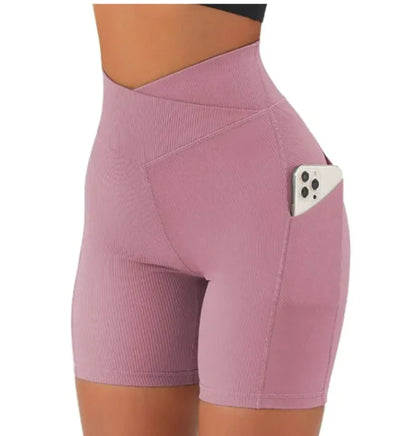 Cross Waist Pocket Yoga Pants for Women