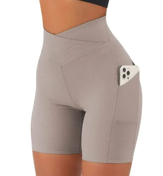 Cross Waist Pocket Yoga Pants for Women