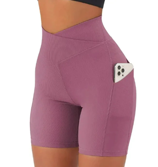 Cross Waist Pocket Yoga Pants for Women