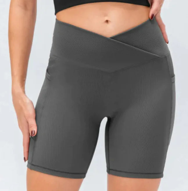 Cross Waist Pocket Yoga Pants for Women