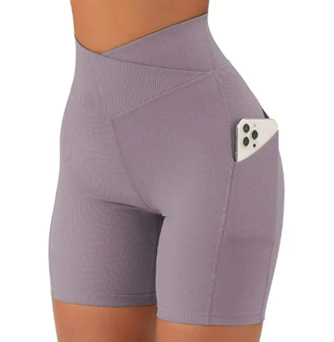 Cross Waist Pocket Yoga Pants for Women